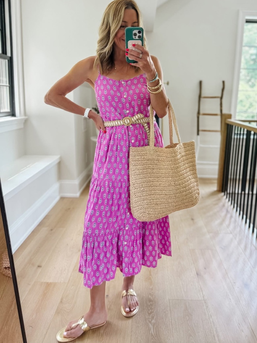J Crew Factory Tiered Midi Dress Size 8